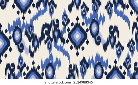 Diseño de Arte vectorial de textura vintage étnico geométrico Línea de patrón de moda textil Patrón ikat sin costuras y textura de tela batik Fondo asiático Geometría de Fondo de pantalla India. Arte ikat abstracto étnico .