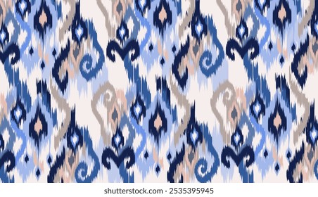 geometric ethnic vintage texture vector art design. textile fashion pattern line ikat seamless pattern and batik fabric texture asian background wallpaper geometry indian. Ethnic abstract ikat art .