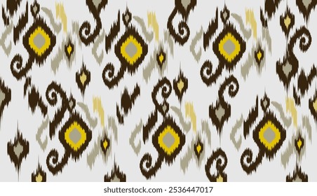 Diseño de Arte vectorial de textura vintage étnico geométrico Línea de patrón de moda textil Patrón ikat sin costuras y textura de tela batik Fondo asiático Geometría de Fondo de pantalla India. Arte ikat abstracto étnico .