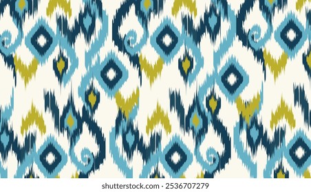 Diseño de Arte vectorial de textura vintage étnico geométrico Línea de patrón de moda textil Patrón ikat sin costuras y textura de tela batik Fondo asiático Geometría de Fondo de pantalla India. Arte ikat abstracto étnico .