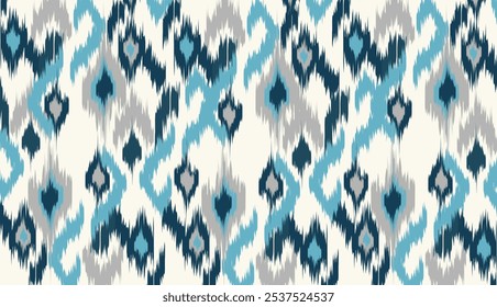 Diseño de Arte vectorial de textura vintage étnico geométrico Línea de patrón de moda textil Patrón ikat sin costuras y textura de tela batik Fondo asiático Geometría de Fondo de pantalla India. Arte ikat abstracto étnico .