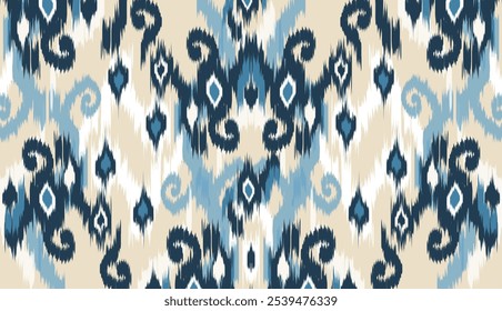geometric ethnic vintage texture vector art design. textile fashion pattern line ikat seamless pattern and batik fabric texture asian background wallpaper geometry indian. Ethnic abstract ikat art .