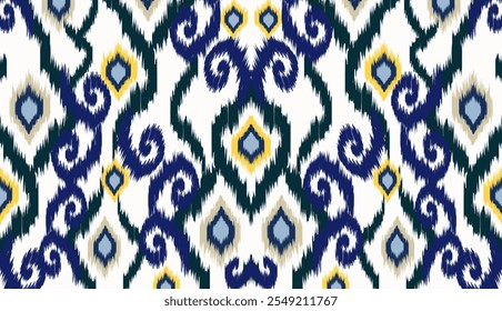 geometric ethnic vintage texture vector art design. textile fashion pattern line ikat seamless pattern and batik fabric texture asian background wallpaper geometry indian. Ethnic abstract ikat art .
