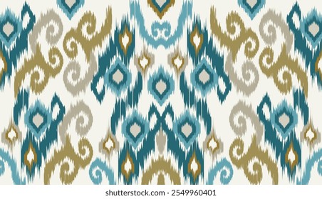 geometric ethnic vintage texture vector art design. textile fashion pattern line ikat seamless pattern and batik fabric texture asian background wallpaper geometry indian. Ethnic abstract ikat art .