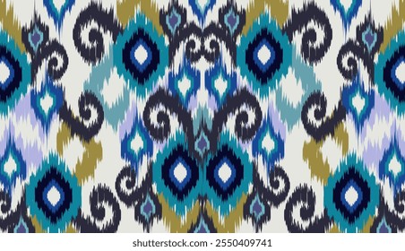geometric ethnic vintage texture vector art design. textile fashion pattern line ikat seamless pattern and batik fabric texture asian background wallpaper geometry indian. Ethnic abstract ikat art .