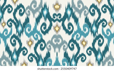 geometric ethnic vintage texture vector art design. textile fashion pattern line ikat seamless pattern and batik fabric texture asian background wallpaper geometry indian. Ethnic abstract ikat art .