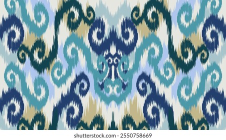 geometric ethnic vintage texture vector art design. textile fashion pattern line ikat seamless pattern and batik fabric texture asian background wallpaper geometry indian. Ethnic abstract ikat art .
