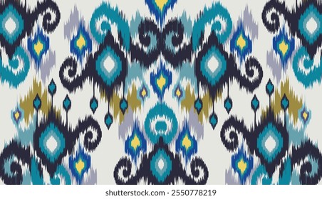 geometric ethnic vintage texture vector art design. textile fashion pattern line ikat seamless pattern and batik fabric texture asian background wallpaper geometry indian. Ethnic abstract ikat art .