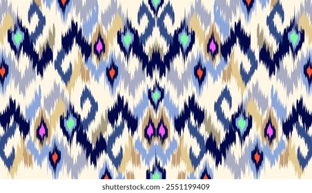 geometric ethnic vintage texture vector art design. textile fashion pattern line ikat seamless pattern and batik fabric texture asian background wallpaper geometry indian. Ethnic abstract ikat art .