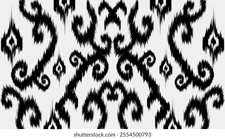 geometric ethnic vintage texture vector art design. textile fashion pattern line ikat seamless pattern and batik fabric texture asian background wallpaper geometry indian. Ethnic abstract ikat art .

