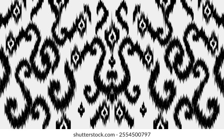 geometric ethnic vintage texture vector art design. textile fashion pattern line ikat seamless pattern and batik fabric texture asian background wallpaper geometry indian. Ethnic abstract ikat art .

