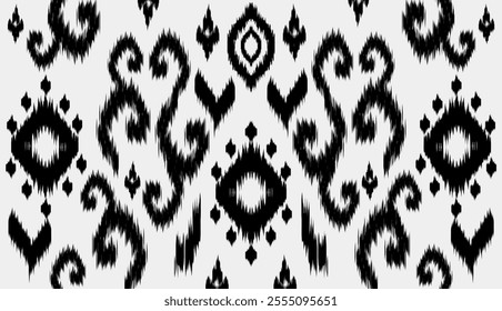 geometric ethnic vintage texture vector art design. textile fashion pattern line ikat seamless pattern and batik fabric texture asian background wallpaper geometry indian. Ethnic abstract ikat art .

