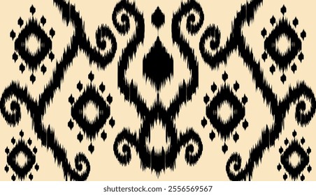 geometric ethnic vintage texture vector art design. textile fashion pattern line ikat seamless pattern and batik fabric texture asian background wallpaper geometry indian. Ethnic abstract ikat art .