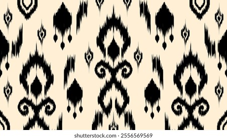 geometric ethnic vintage texture vector art design. textile fashion pattern line ikat seamless pattern and batik fabric texture asian background wallpaper geometry indian. Ethnic abstract ikat art .