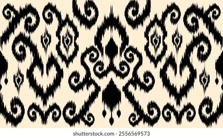 geometric ethnic vintage texture vector art design. textile fashion pattern line ikat seamless pattern and batik fabric texture asian background wallpaper geometry indian. Ethnic abstract ikat art .