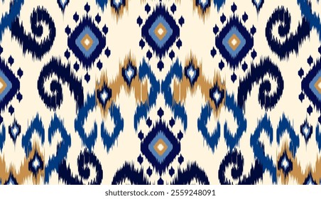 geometric ethnic vintage texture vector art design. textile fashion pattern line ikat seamless pattern and batik fabric texture asian background wallpaper geometry indian. Ethnic abstract ikat art .