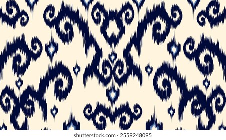 geometric ethnic vintage texture vector art design. textile fashion pattern line ikat seamless pattern and batik fabric texture asian background wallpaper geometry indian. Ethnic abstract ikat art .