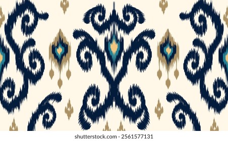 geometric ethnic vintage texture vector art design. textile fashion pattern line ikat seamless pattern and batik fabric texture asian background wallpaper geometry indian. Ethnic abstract ikat art .