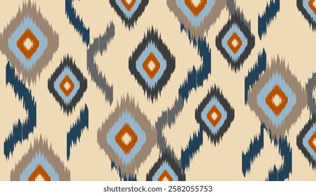 geometric ethnic vintage texture vector art design. textile fashion pattern line ikat seamless pattern and batik fabric texture asian background wallpaper geometry indian. Ethnic abstract ikat art .