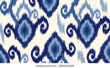 geometric ethnic vintage texture vector art design. textile fashion pattern line ikat seamless pattern and batik fabric texture asian background wallpaper geometry indian. Ethnic abstract ikat art .