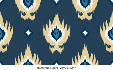 geometric ethnic vintage texture vector art design. textile fashion pattern line ikat seamless pattern and batik fabric texture asian background wallpaper geometry indian. Ethnic abstract ikat art .