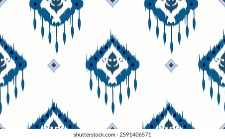 geometric ethnic vintage texture vector art design. textile fashion pattern line ikat seamless pattern and batik fabric texture asian background wallpaper geometry indian. Ethnic abstract ikat art .