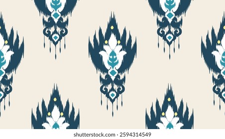 geometric ethnic vintage texture vector art design. textile fashion pattern line ikat seamless pattern and batik fabric texture asian background wallpaper geometry indian. Ethnic abstract ikat art .