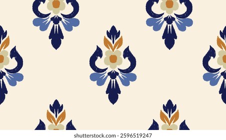 geometric ethnic vintage texture vector art design. textile fashion pattern line ikat seamless pattern and batik fabric texture asian background wallpaper geometry indian. Ethnic abstract ikat art .