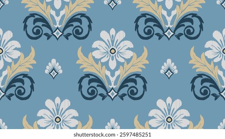 geometric ethnic vintage texture vector art design. textile fashion pattern line ikat seamless pattern and batik fabric texture asian background wallpaper geometry indian. Ethnic abstract ikat art .
