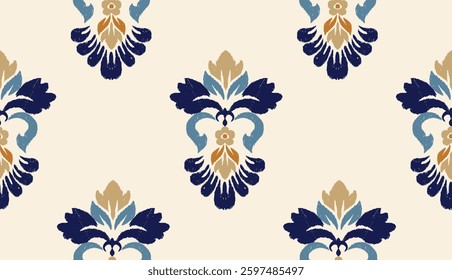 geometric ethnic vintage texture vector art design. textile fashion pattern line ikat seamless pattern and batik fabric texture asian background wallpaper geometry indian. Ethnic abstract ikat art .