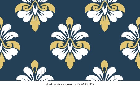 geometric ethnic vintage texture vector art design. textile fashion pattern line ikat seamless pattern and batik fabric texture asian background wallpaper geometry indian. Ethnic abstract ikat art .
