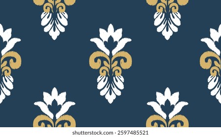 geometric ethnic vintage texture vector art design. textile fashion pattern line ikat seamless pattern and batik fabric texture asian background wallpaper geometry indian. Ethnic abstract ikat art .