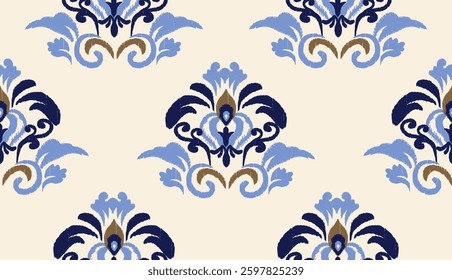 geometric ethnic vintage texture vector art design. textile fashion pattern line ikat seamless pattern and batik fabric texture asian background wallpaper geometry indian. Ethnic abstract ikat art .
