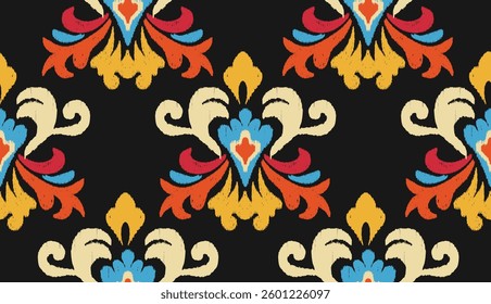 geometric ethnic vintage texture vector art design. textile fashion pattern line ikat seamless pattern and batik fabric texture asian background wallpaper geometry indian. Ethnic abstract ikat art .

