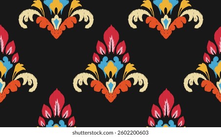 geometric ethnic vintage texture vector art design. textile fashion pattern line ikat seamless pattern and batik fabric texture asian background wallpaper geometry indian. Ethnic abstract ikat art .
