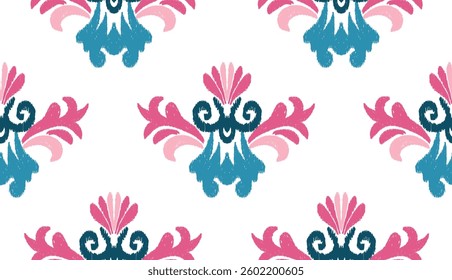 geometric ethnic vintage texture vector art design. textile fashion pattern line ikat seamless pattern and batik fabric texture asian background wallpaper geometry indian. Ethnic abstract ikat art .
