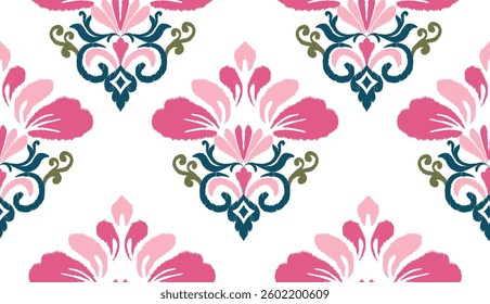 geometric ethnic vintage texture vector art design. textile fashion pattern line ikat seamless pattern and batik fabric texture asian background wallpaper geometry indian. Ethnic abstract ikat art .

