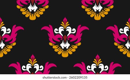 geometric ethnic vintage texture vector art design. textile fashion pattern line ikat seamless pattern and batik fabric texture asian background wallpaper geometry indian. Ethnic abstract ikat art .
