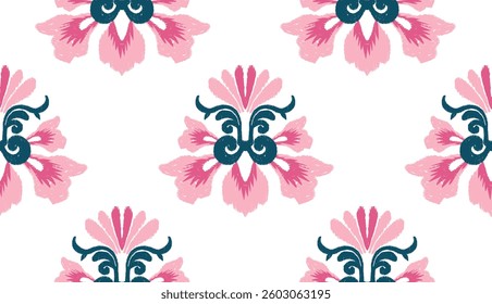 geometric ethnic vintage texture vector art design. textile fashion pattern line ikat seamless pattern and batik fabric texture asian background wallpaper geometry indian. Ethnic abstract ikat art .
