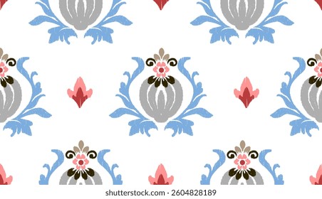 geometric ethnic vintage texture vector art design. textile fashion pattern line ikat seamless pattern and batik fabric texture asian background wallpaper geometry indian. Ethnic abstract ikat art .
