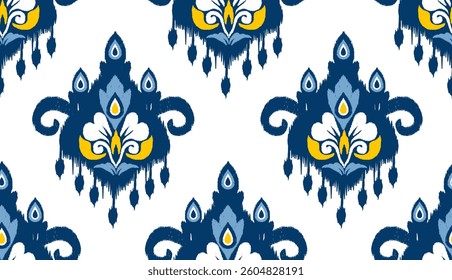 geometric ethnic vintage texture vector art design. textile fashion pattern line ikat seamless pattern and batik fabric texture asian background wallpaper geometry indian. Ethnic abstract ikat art .
