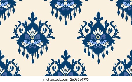 geometric ethnic vintage texture vector art design. textile fashion pattern line ikat seamless pattern and batik fabric texture asian background wallpaper geometry indian. Ethnic abstract ikat art .
