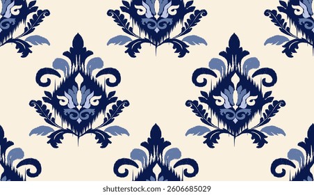 geometric ethnic vintage texture vector art design. textile fashion pattern line ikat seamless pattern and batik fabric texture asian background wallpaper geometry indian. Ethnic abstract ikat art .
