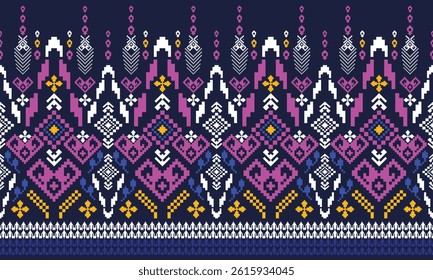 geometric ethnic vintage texture vector art design. textile fashion pattern line pixcle seamless pattern and fabric texture asian background wallpaper geometry art . 
