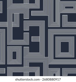 Diseño de Arte vectorial de textura vintage étnico geométrico Línea de patrón de moda textil Patrón ikat sin costuras y textura de tela batik Fondo asiático Geometría de Fondo de pantalla India. Arte ikat abstracto étnico 
