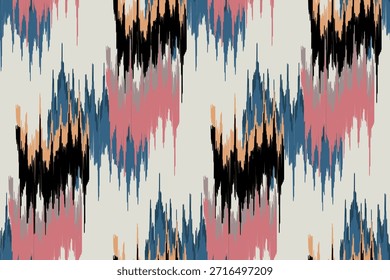 geometric ethnic vintage texture vector art design. textile fashion pattern line ikat seamless pattern and batik fabric texture asian background wallpaper geometry indian. Ethnic abstract ikat art .