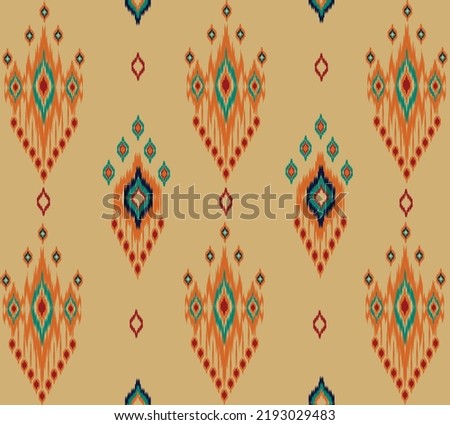 geometric ethnic vintage texture vector art design. textile fashion pattern line  ikat seamless pattern and batik fabric texture asian background wallpaper geometry indian. Ethnic abstract ikat art .