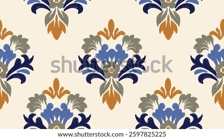 geometric ethnic vintage texture vector art design. textile fashion pattern line ikat seamless pattern and batik fabric texture asian background wallpaper geometry indian. Ethnic abstract ikat art .