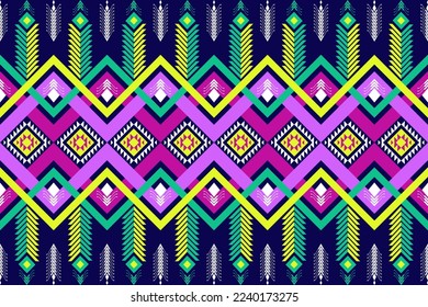 Geometric ethnics seamless pattern. African American hobo Aztec Indian for fabric background wallpaper carpet.