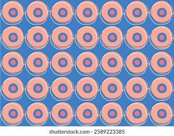 Geometric eyes stripes, seamless pattern. Vector design